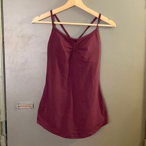 Lululemon Tank Top with Ruching and Built-In Bra